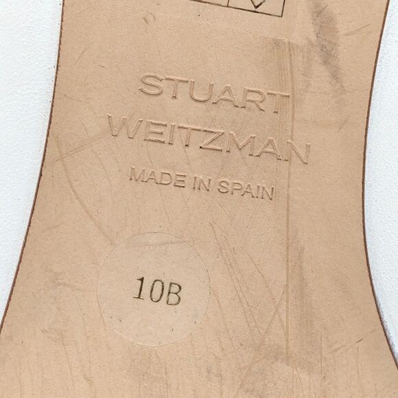 Stuart Weitzman Lula Pointed Toe Heel Pump Women's White Size US10B EU40.5 - Picture 13 of 13